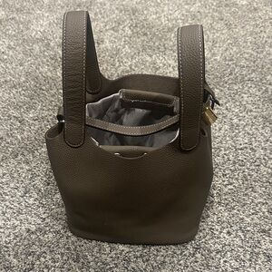 Chic Brown Tote Bag for Women With Lock and Key